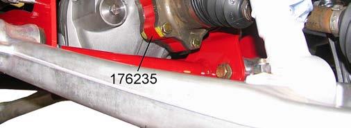 Apply thread lock to bolts and attach the half shaft to the differential with the hardware from kit 860176. See illustration 10. Tighten the flange bolts to 58 ft.