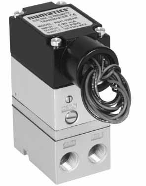 Economy Miniature Electropneumatic Transducer Precision How To Order R 84 1-02 E F R Model R = Regulator Series 84 = I/P, E/P Economy Miniature Transducer Input Signal 1 = 4-20 Ma 2