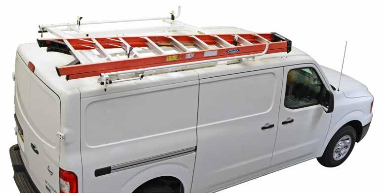 CLAMP & LOCK Ladder Racks The Kargo Master Clamp & Lock Ladder Rack for commercial vans is uniquely designed to easily lock and secure ladders in place.