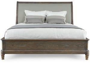 BELGIAN OAK INDEX 337-H09/FR09 PANEL BED (KING) (FRENCH TRUFFLE FINISH) 337-H09C/FR9C PANEL BED (KING) (CHARCOAL FINISH) Overall: W 84 D 87-3/8 H 74 in. Overall: W 213.36 D 221.93 H 187.96 cm.