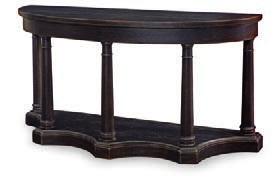 Metal base. Adjustable glides. pages 18, 19 337-913C CONSOLE TABLE W 60 D 19 H 30 in. W 152.40 D 48.26 H 76.