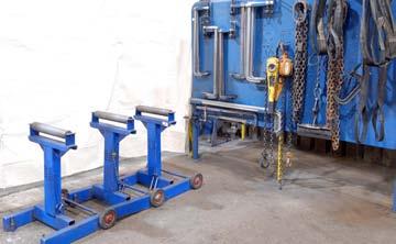 G+L surface grinder CLARK forklift Partial view of lifting accessories available 50 HP INGERSOLL