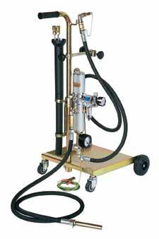 Technical data Mobile frame complete with: self-priming centrifugal pump, 230 V, delivery rate 2 to 10 l/min vacuum gauge for checking the pump's operation and for successful emptying suction hose