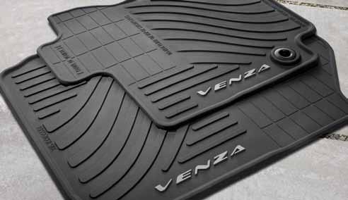 Made of durable, easy-to-clean material embossed with a Venza logo Skid-resistant surface helps secure items in place ll-weather Floor Mats () Count on
