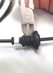 disconnect positive wire nut from the battery cable using a 12mm wrench or socket