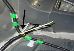 Cable tie the wires to the existing harness, spaced out approximately every 6 (150mm), using 6 ties