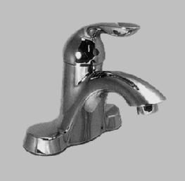 Faucet LAVATORY FAUCET TWO HANDLE This ADA compliant two handle, lead-free, 4 centers lavatory faucet had flowing lines that add a low profile arc to the bath.