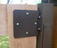 Wood Brackets Slide wood gate into the wood gate mounting brackets Adjust