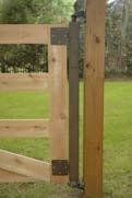 Place a level on top of the wood gate and adjust gate as needed.