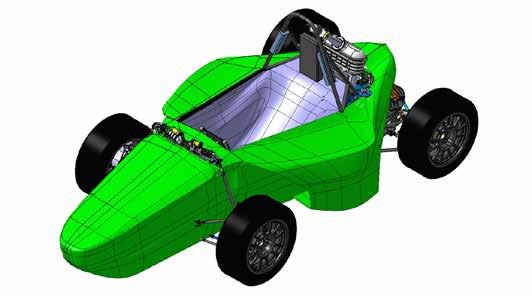 2:1 FUEL SYSTEM Student designed/build fuel injection FUEL 98 octane unleaded gasoline MAX POWER DESIGN (rpm) 10500 MAX TORQUE DESIGN (rpm) 8000 DRIVE TYPE xw-ring Chain 520 DIFFERENTIAL Drexler