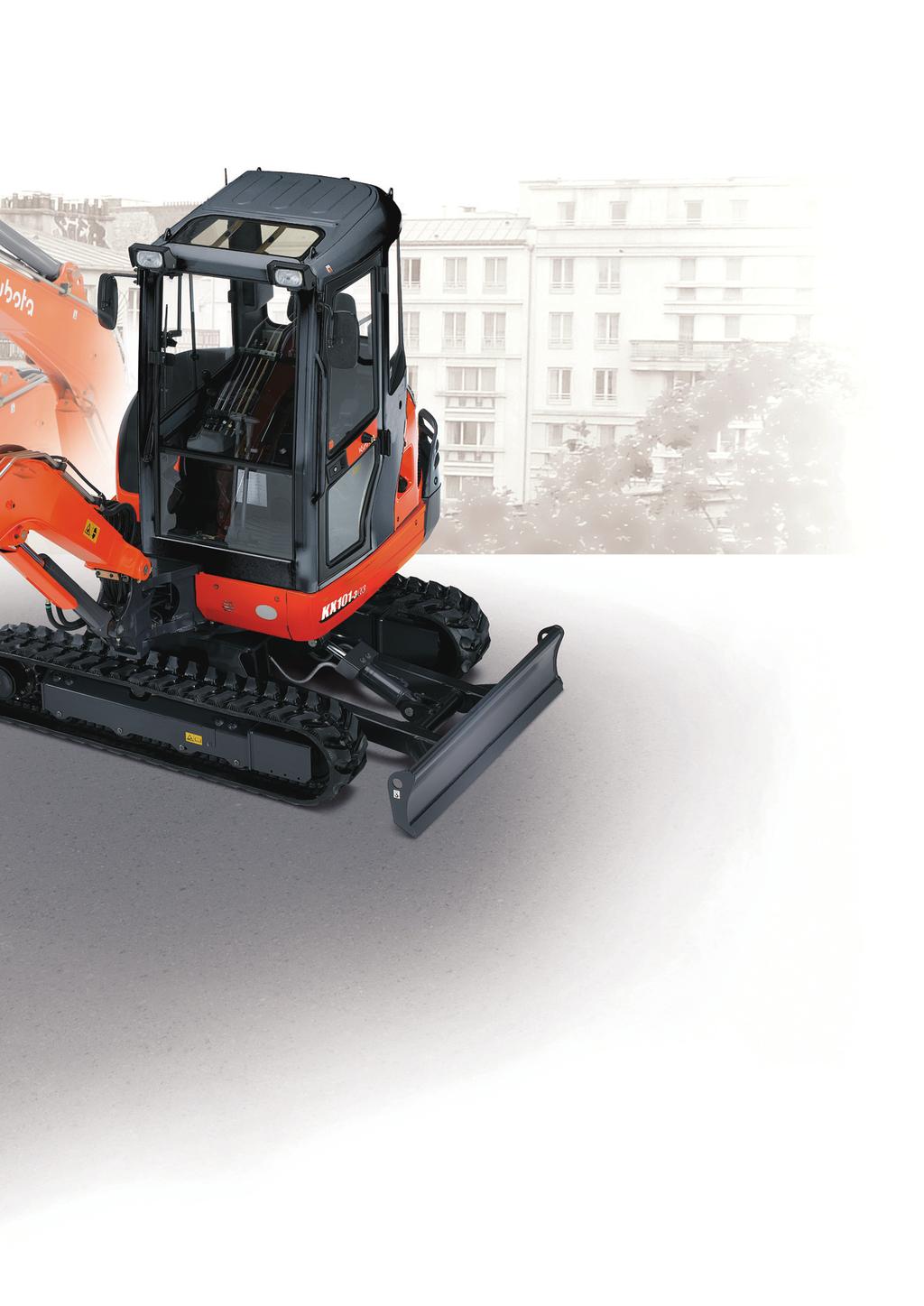 KUBOTA MINI EXCAVATOR Adjustable maximum oil flow on auxiliary circuit The maximum oil flow rate of the auxiliary circuit can be changed/adjusted by simply pushing a switch there s no need for
