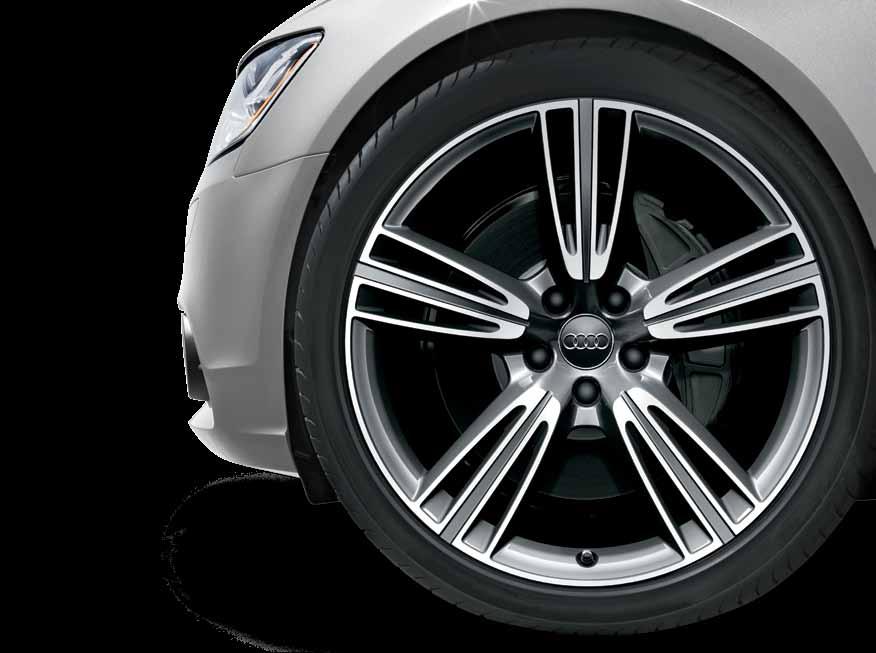 5 A6 Accessories Sport and Design 6 19" Delante alloy wheel This anthracite wheel boasts an asymmetrical design that perfectly