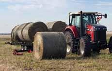5 m) wide bales 80 hp (60 kw) at 12,480 lb (5,660 kg) Maximum recommended speed when loaded is 20 mph (32 km/hr) GVW: 37,440 lb (16,983 kg) Sixteen - 4' (1.2 m) wide bales Fourteen - 5' (1.