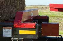 6 square Bale Carrier Product overview stacks bales in uniform tight rows simple operation 100 hp required Features in cab control for complete manual and automatic operation Hand held remote control