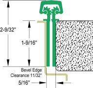 C Flush Bolts & Coordinators 157HD 5/16" Clearance for Square Edge Door 1/32" Clearance For Beveled Edge Door Full Surface, Center Pivot Aluminum Geared Continuous Hinge Non