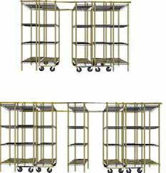The track is anchored onto floor mounted stationary units at each end of the EZ Track system Mobile storage units can be rolled sideways Utilizes "live aisle" space of 30" to 36" for moving units