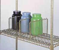 Accessories Shelf Ledges Keeps items from falling off shelves Ledges mount to posts and can be used with all shelves Height: 6" Ledges can be stacked on top of each other for additional height, or