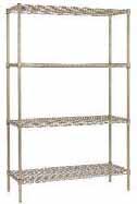 shelving Starter Unit Convenience Packs Convenient 4-shelf unit packed in one box Each carton has 4 shelves and four 2-piece split posts to make one 70" post Cartons take up minimal warehouse space