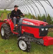 5 horsepower 28 litre fuel tank capacity Mechanical transmission - 8 forward/8 reverse gears Mechanical PTO Mid-mounted, forward-folding ROPS Auxiliary spool valve to the rear Spacious, comfortable
