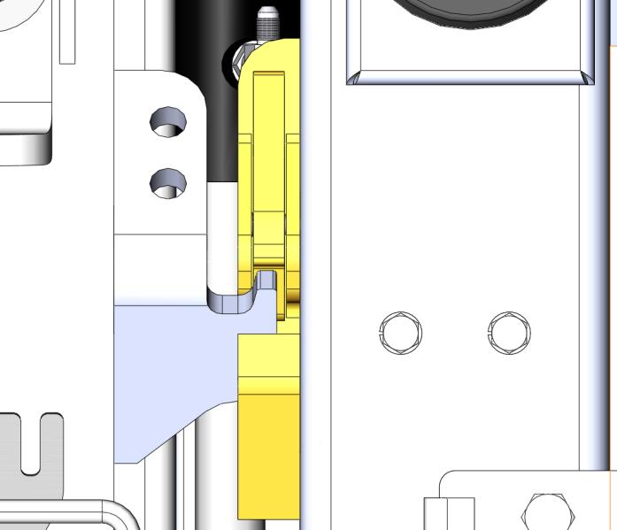 If travel ear engages cam less than 3/8 add retaining ring to drivers side hinge pin