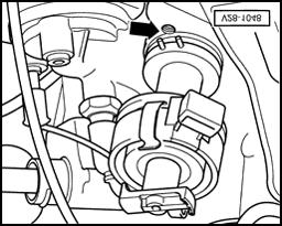 Page 14 of 25 28-11 - Install distributor. Note: Pins on distributor must point toward mounting bolt threaded hole (arrow).