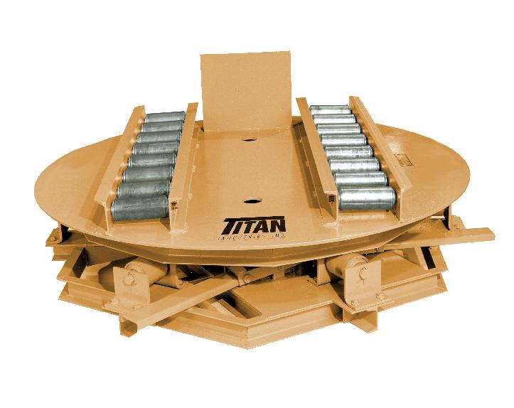 The turntable can be used for product sortation, accumulation as well as directional