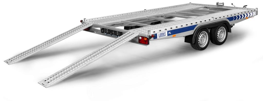 TRAILERS: PL CHARACTERISTICS The series of platforms PL flat car trailers is characterised by a rigid and durable design of the transport platform and guarantees a long life and