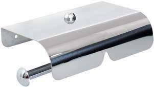 Portarrollos con tapa pulido Paper holder with cover polished Ref. 161011 DIM.: 130 mm. x 130 mm. x 80 mm.