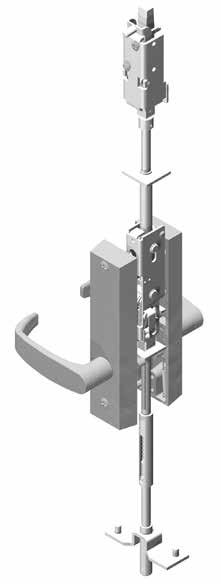 Features and Specifications for Metal Doors 650 Top Strike 1-1/8" (29mm) Features Designed for metal door applications with 2-1/4" Backset Concealed rods offer additional security Less bottom rod