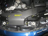 2c) (Optinal) Remve the intake duct frm the air bx. This will prvide additinal rm t wrk behind the driver's headlight.
