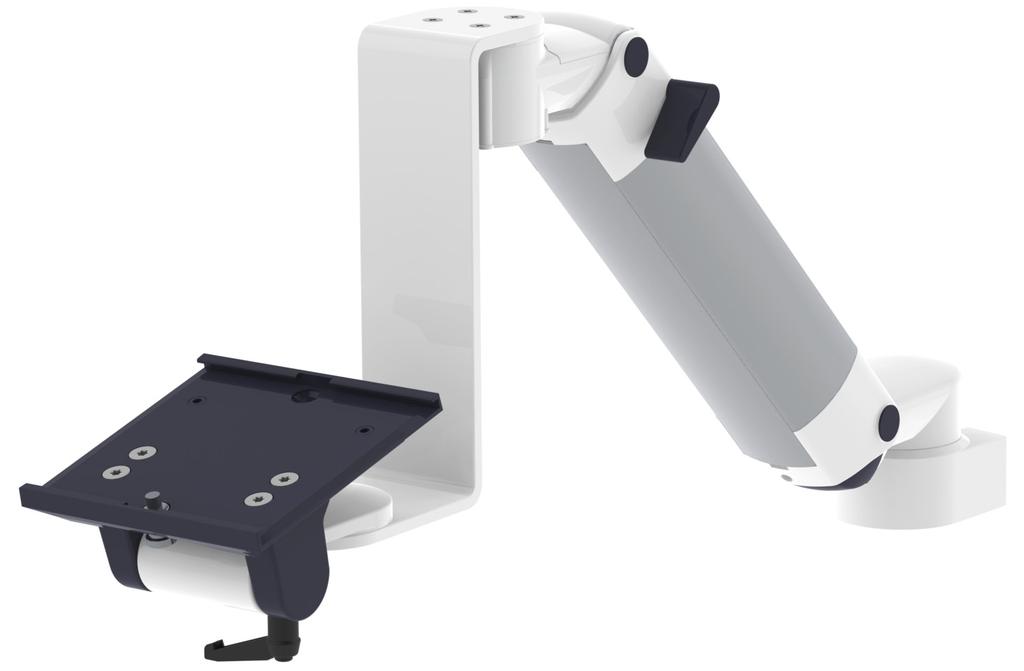 105 HIGH-POSITION HEIGHT ADJUSTABLE ARM Product Features Monitor adaptation: Height adjustment: Material: Surface: Standard colours of the plastic parts: Maximum