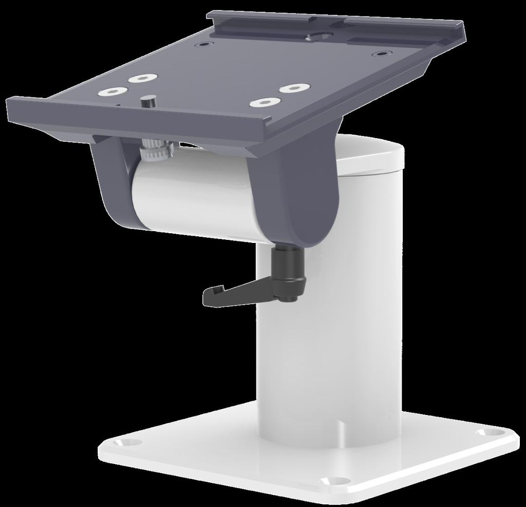 COUNTER TOP Product Features Monitor adaptation: Height: Material: Surface: Standard colours of plastic parts: Maximum weight: 5 mounting plate 50 mm or