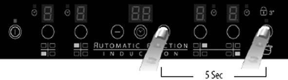 Helisignaali sisse- ja väljalülitamine (ei ole saadaval liuguriga mudelil) Hoidke pärast pliidi sisselülitamist kolm sekundit samaaegselt all nuppu + ja kõige parempoolsemat nuppu (juhtpaneeli