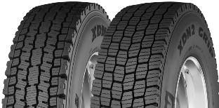 27/32nds original tread depth XDN2 Grip is directional tread Wide open shoulder grooves deliver additional traction balanced with tread life Designed exclusively for the 4x2 high torque applications
