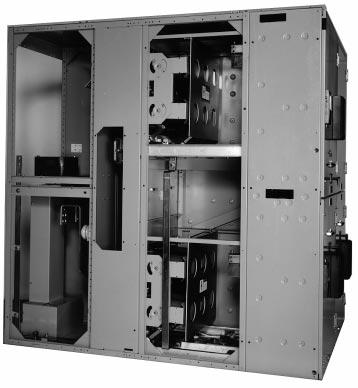 MASTERCLAD Metal-Clad Indoor Switchgear Bulletin 6055-30 Section 4 Description Main bus compartment Front section with secondary control devices Zero-sequence