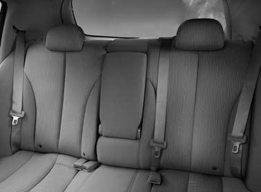 FOLDING DOWN THE REAR SEATS (if so equipped) Either side of the seatback (or both) can be folded and has it s