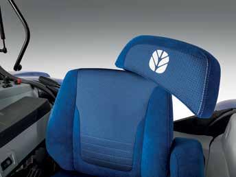 06 OPERATOR ENVIRONMENT Please, take a seat. New Holland brings to you the best-in-class seat offering, with three different models providing you with a wide and comprehensive choice.