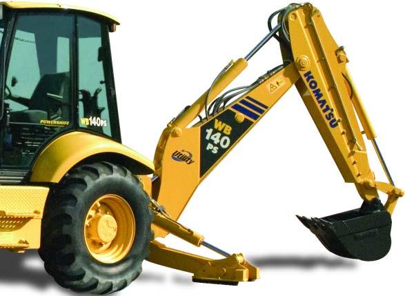 19,731 lb Flexible fenders are impact and crack resistant Two Backhoe Function Modes - Power for increased power and speed - Economy for fine control when excavating around in-ground utilities New