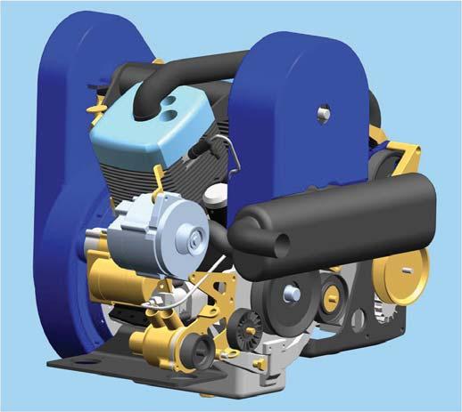 Novel Engine Design of Higher Efficiency The key to the higher displacement utilization that will provide the major advantages to the two stroke operation lies in the new windows configuration, since