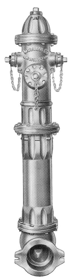 AWWA Dry Barrel Fire Hydrants 17 Mueller Improved Fire Hydrant Year of Manufacture 1934-1980 Main Valve Catalog Number Opening Size new old Hydrant Styles 4-1/4 A-416 A-24009 3-way 4-1/4 A-416