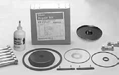 Lock washer Shoe Repair Kit - 280356 (4-1/2 ) / 280357 (5-1/4 ) (2) Drain valve facings (1) Lock washer (4) Drain valve facing screws (6) Shoe bolts and nuts (1) Drain ring housing gasket (2) Drain