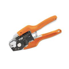 doubleside stripper Integral wire cutter lets user cut and strip with the same tool!