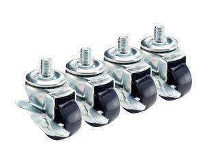 brake 1/2-13 x 1 threaded stem for Kitchen Equipment 2 grease resistant wheel Load capacity 200 lbs per caster 102.00 95.