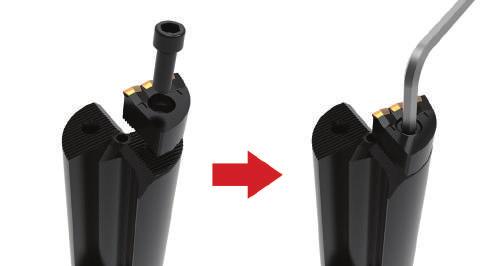Revolution rill Large iameter Replaceable I Insert rilling System Set-up Instructions Step 1: Mount the fixed cartridge and tighten the mounting screw to 11-14 ft-lbf