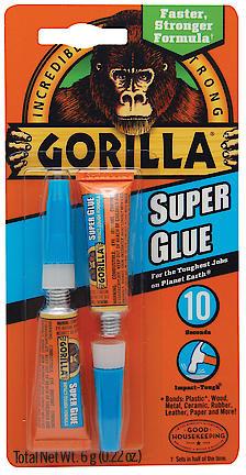 Rubber-toughened Multipurpose Anti-Clog Metal Tip No Run Gorilla Glue Super Glue Tubes GGC 7800103 Pro Strength