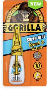 formula: Easy flow control Gorilla Glue Super Glue, Glue Brush & Nozzle (2 Pack) GGC 7500101 For tough repairs on
