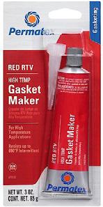 Handles temperatures ranging from -65 F to 650 F intermittent and resists auto and shop fluids. First generation 1970-1980 gasket maker. Permatex High-Temp Red RTV Silicone Gasket (11 oz.
