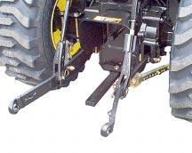 Allows rear-mounted equipment to follow ground contours (side-to-side).