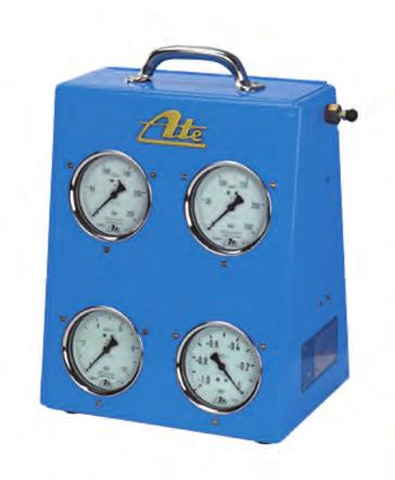 Test and inspection equipment Pressure gauge unit Benefits: Robust construction Measurement of directly applied pressure / vacuum The use of mini-hoses avoids hose stretching, thus providing high