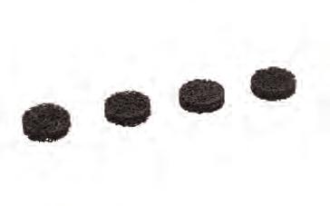 3 Short order no: 760160 Cleaning disc 50 mm black 4 black cleaning discs (large grain) for wheel hub cleaning set